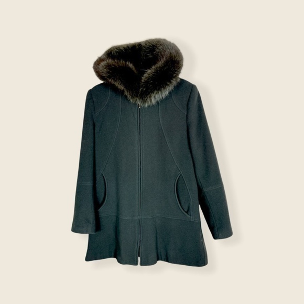 Pendleton Dark Gray Medium Genuine Fur Parka - image 3
